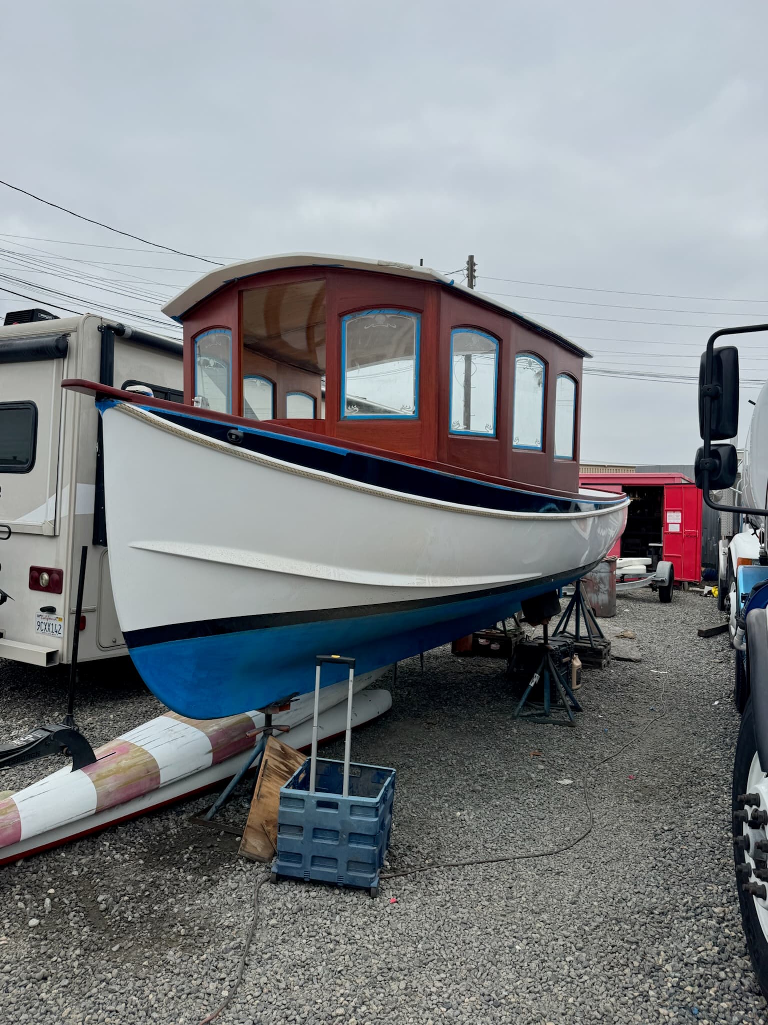 EBR luxury electric boat restoration at Newport Harbor