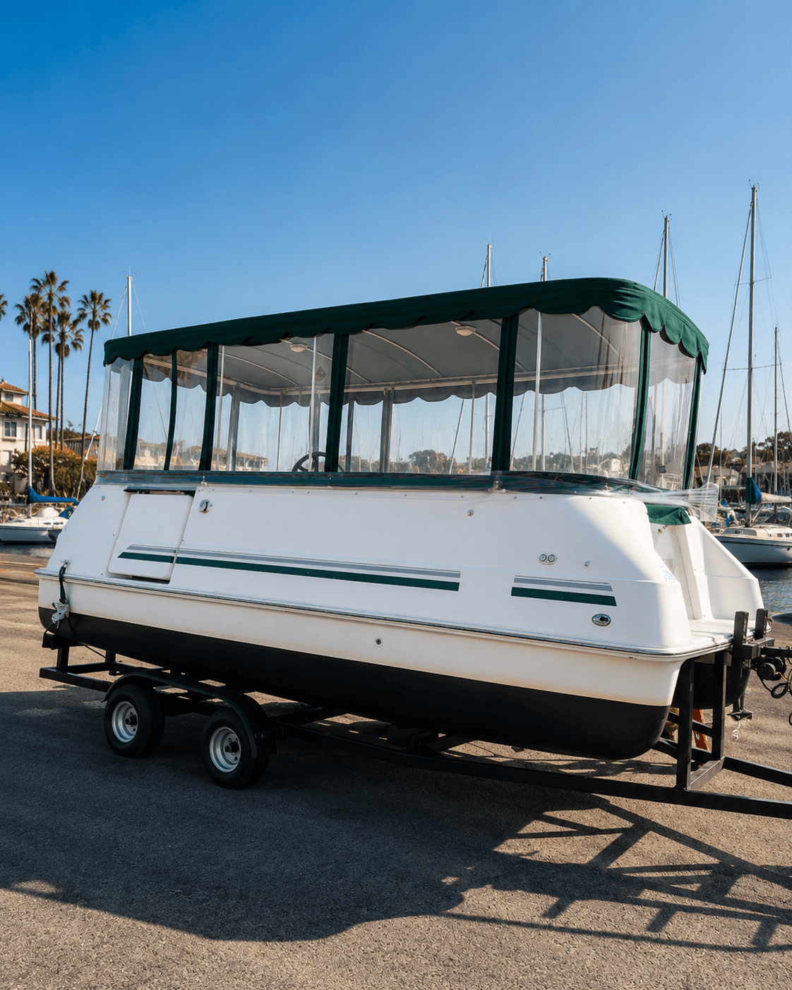 Duffy boat hauling — local and Southern California transport