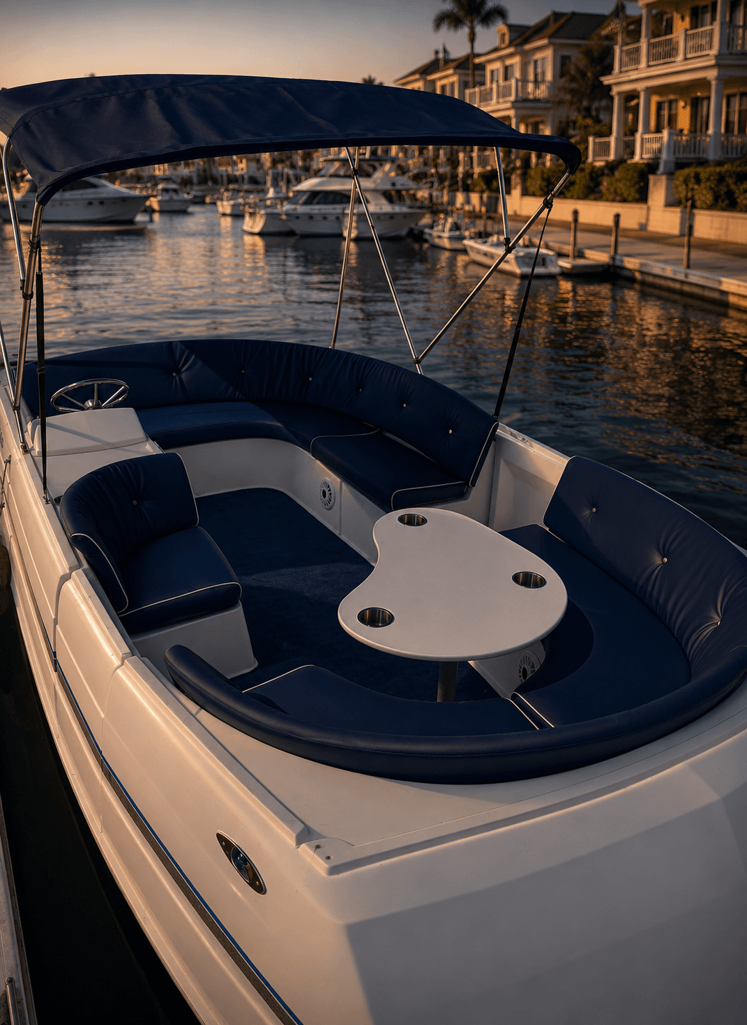 EBR custom Duffy blue cushion upgrade and finished seating