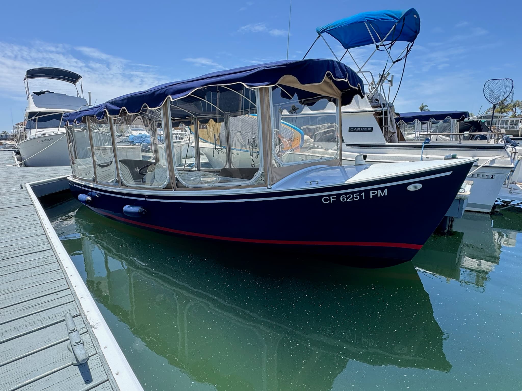 Vintage Duffy restoration in Huntington Harbour
