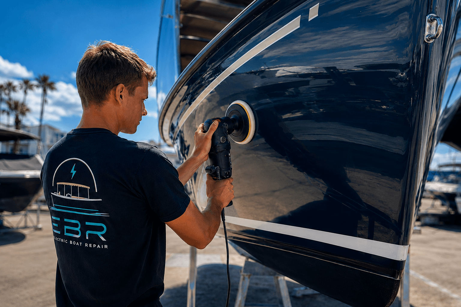 Premium Duffy hull buffing and restoration by EBR
