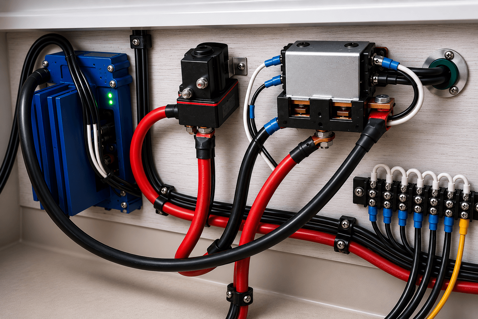 Electric boat controller and electrical diagnostics