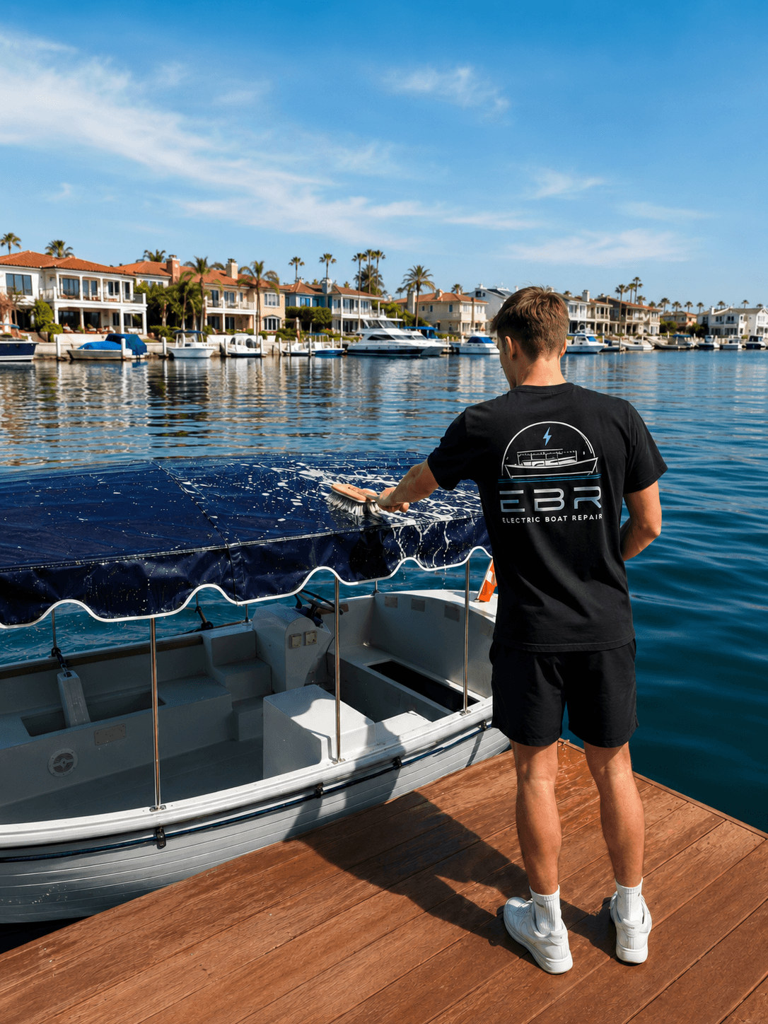 Duffy harbor care wash service — EBR canopy and deck care