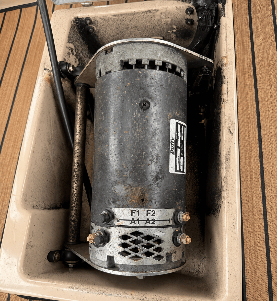 Duffy electric motor condition before repair