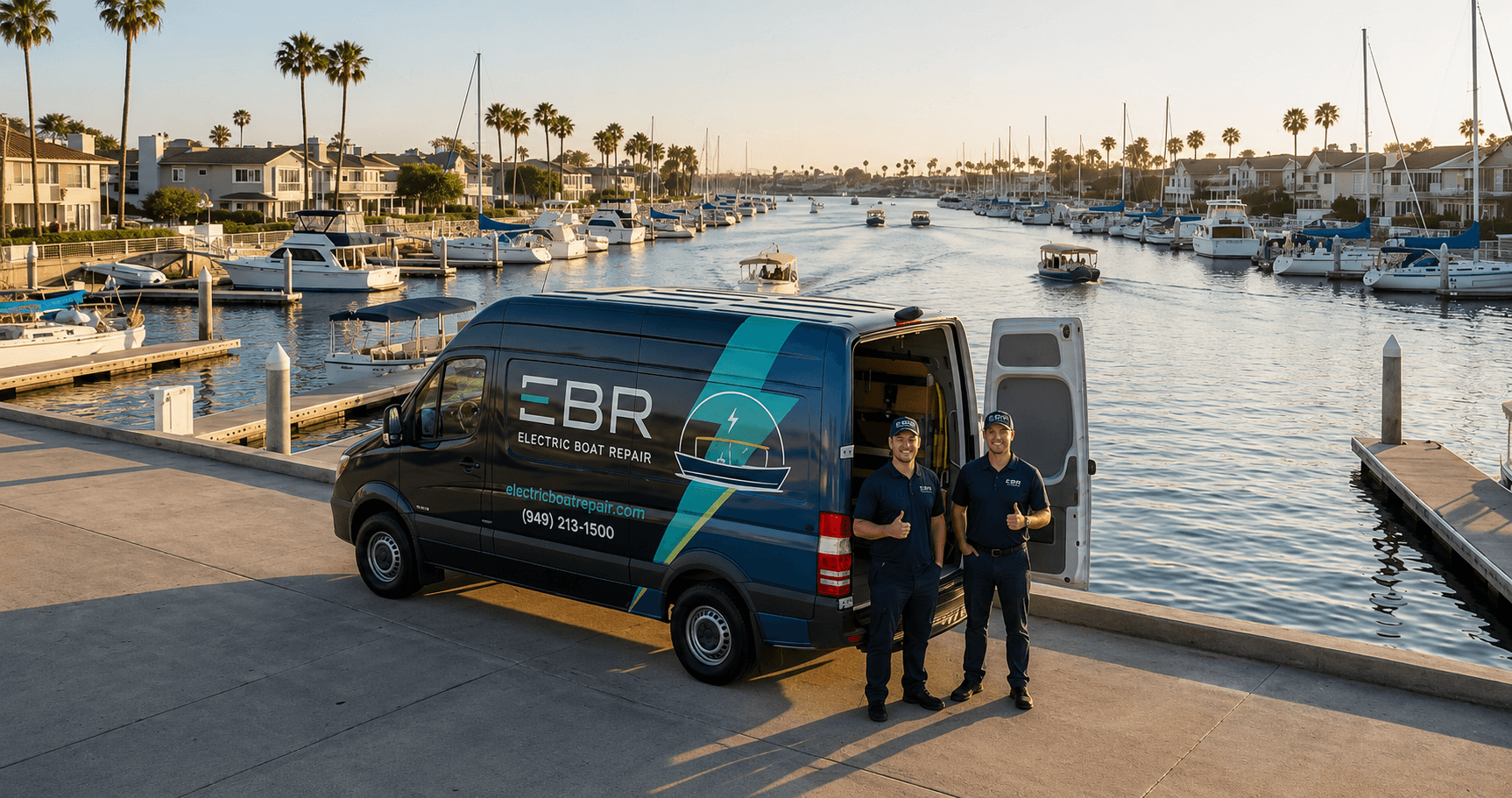 EBR mobile dockside service at a Long Beach marina